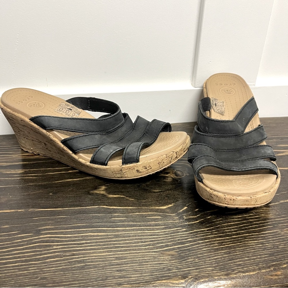 Crocs wedge heels size 8